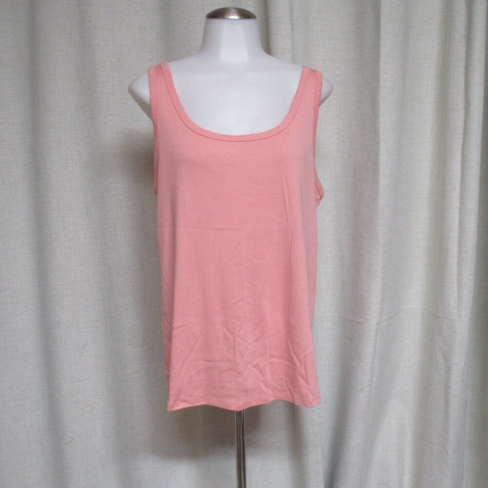 A NEW DAT pink stretch jersey tank top